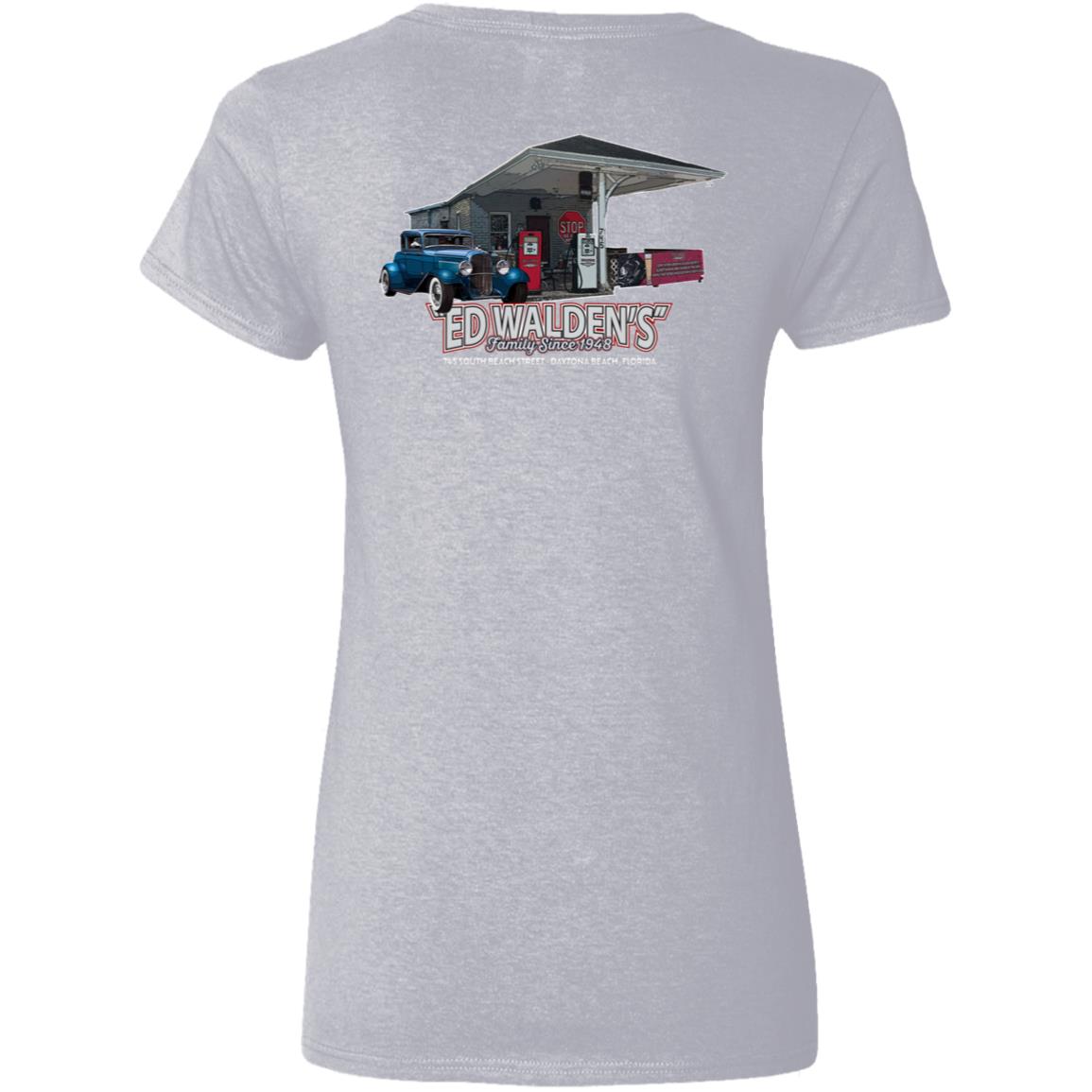 Ladies' Cotton/Poly V-Neck - Gas Pumps