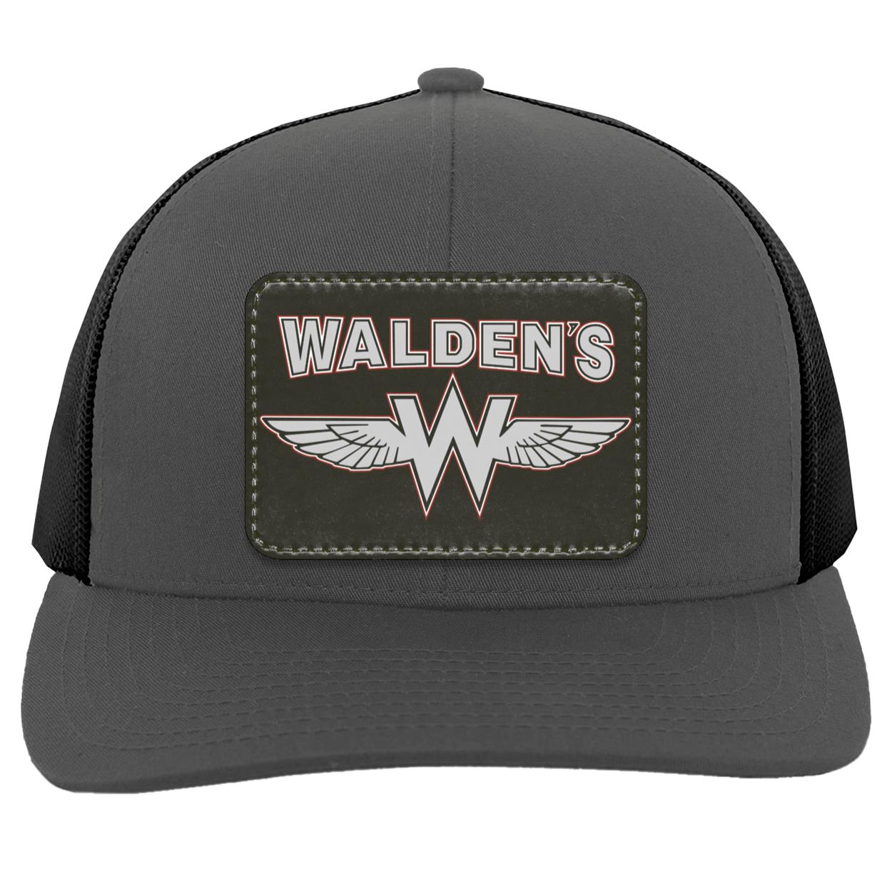 Ed Walden's Bar grey mesh trucker hat snapback cap with flying W logo patch