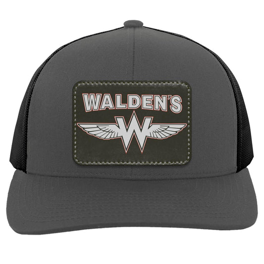 Ed Walden's Bar grey mesh trucker hat snapback cap with flying W logo patch