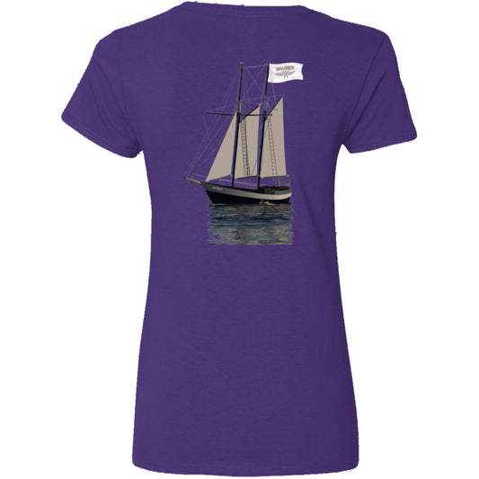 Ladies' Cotton/Poly V-Neck - S.S. Marie