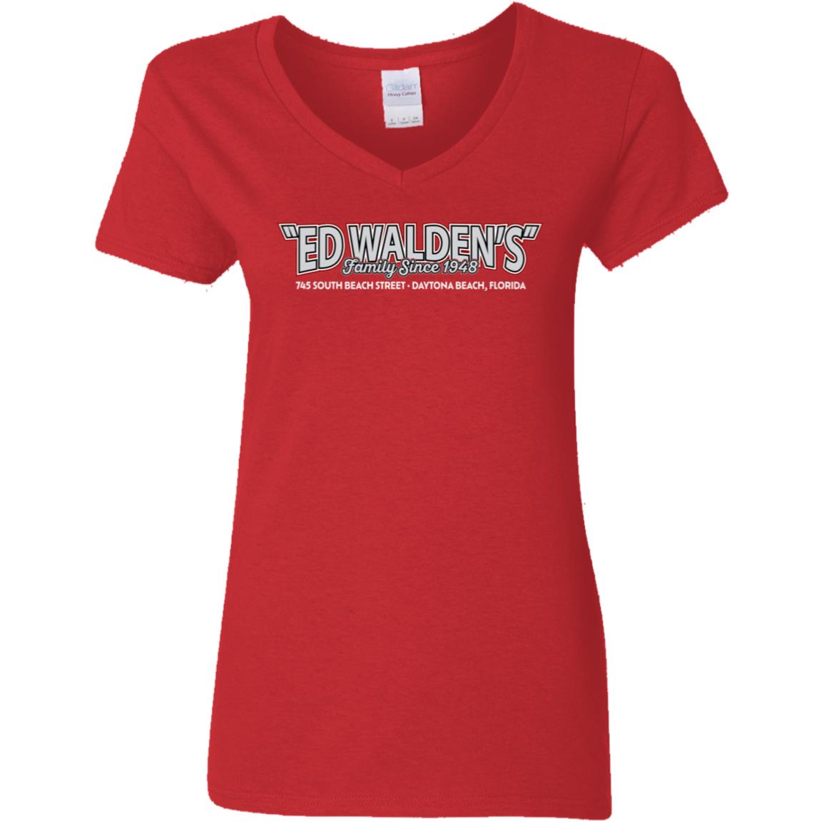 Ladies' Cotton/Poly V-Neck - Ed Waldens Family