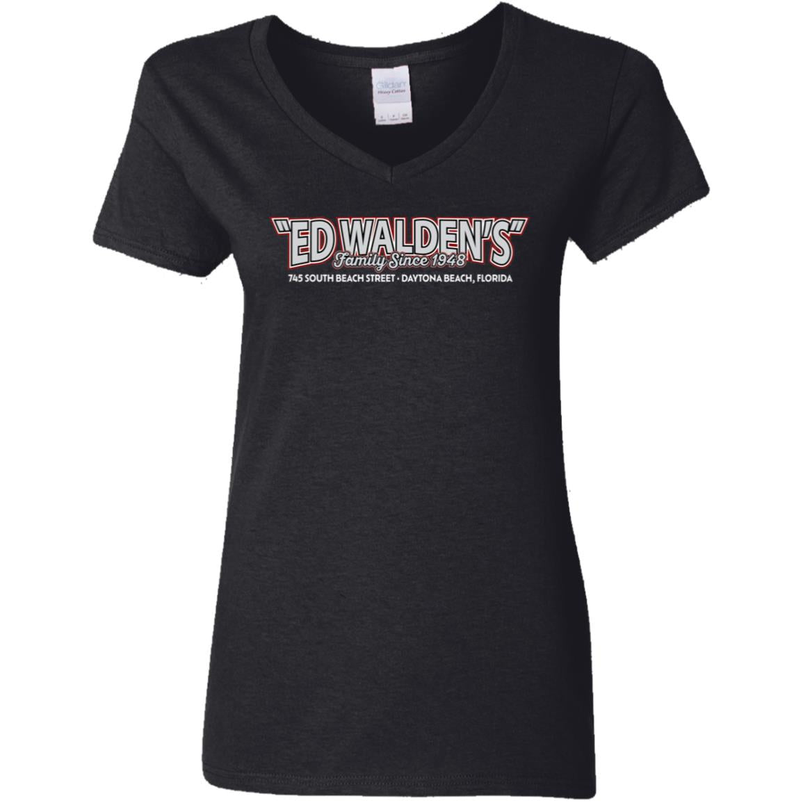 Ladies' Cotton/Poly V-Neck - Gas Pumps