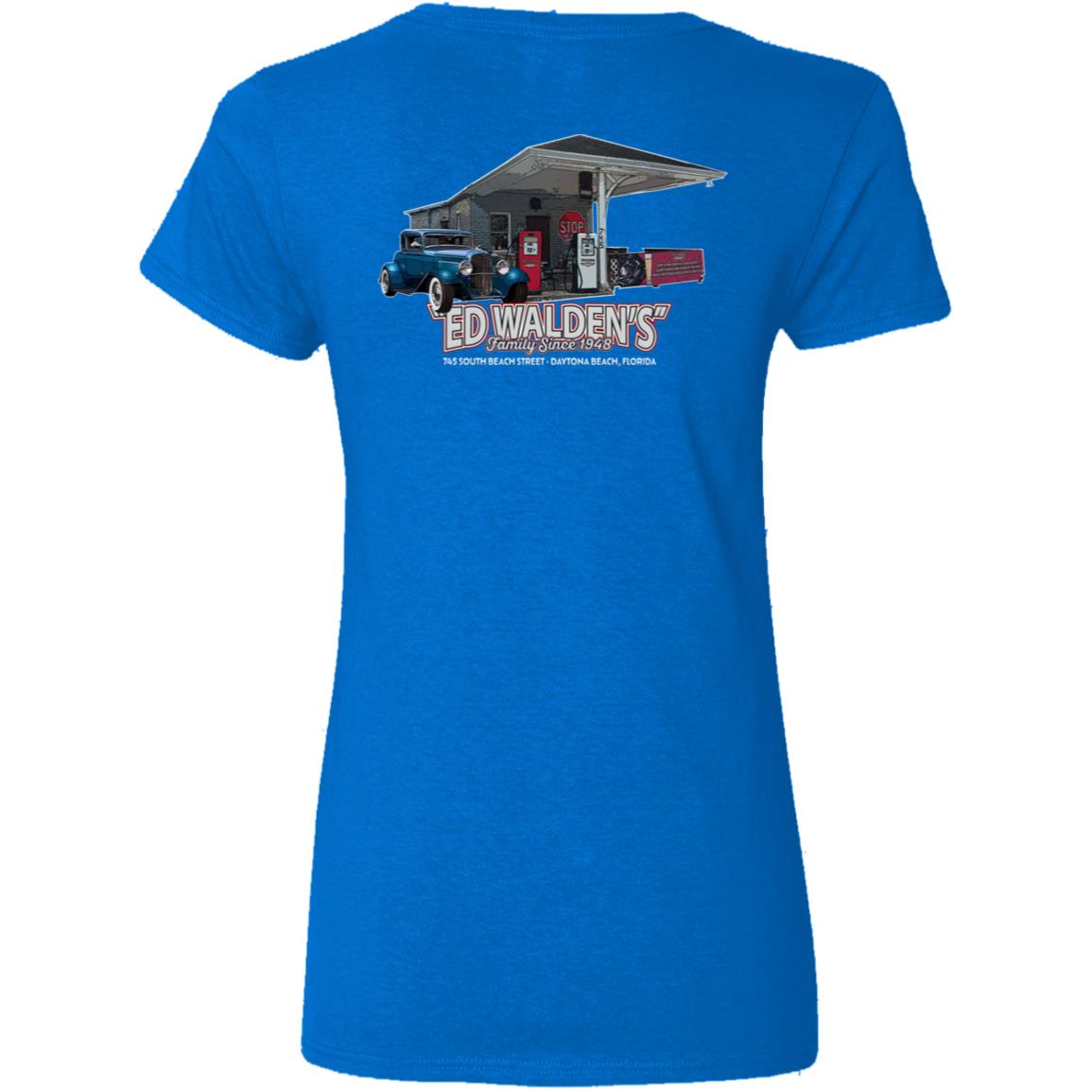 Ladies' Cotton/Poly V-Neck - Gas Pumps