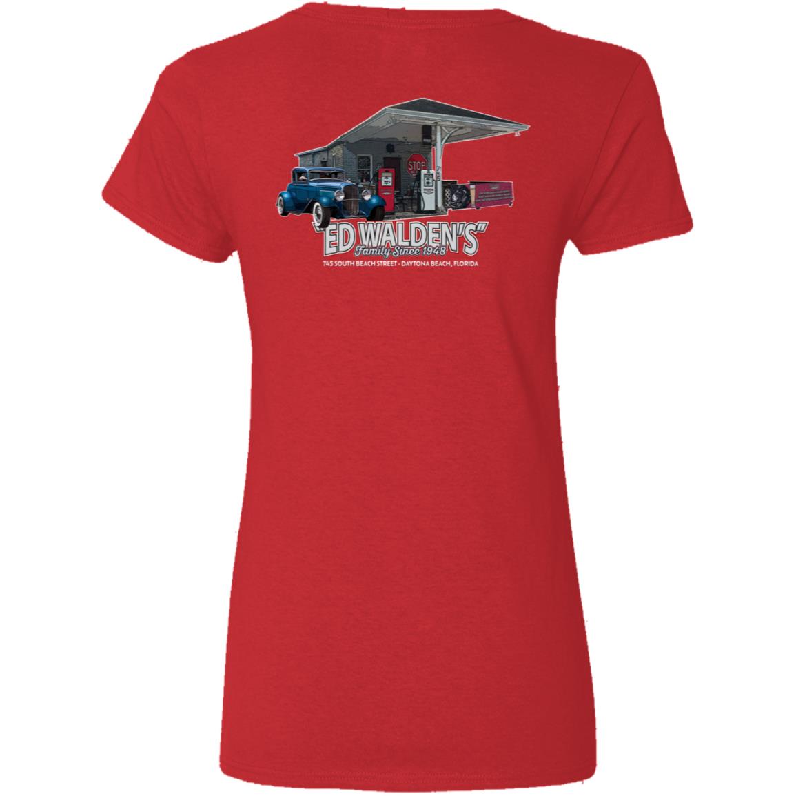 Ladies' Cotton/Poly V-Neck - Gas Pumps