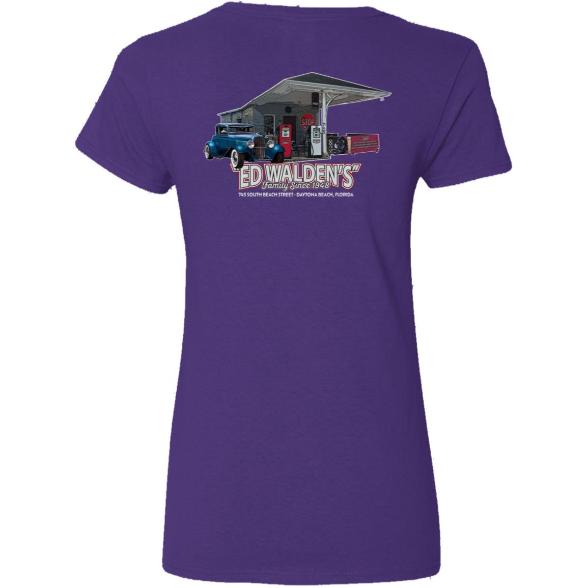 Ladies' Cotton/Poly V-Neck - Gas Pumps