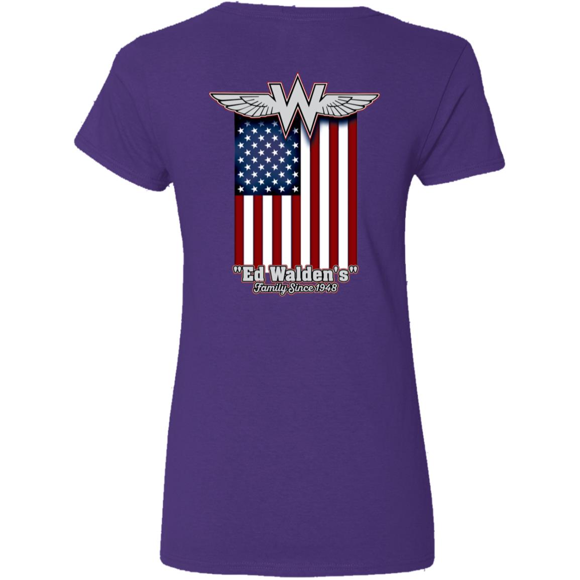 Ladies' Cotton/Poly V-Neck - America!