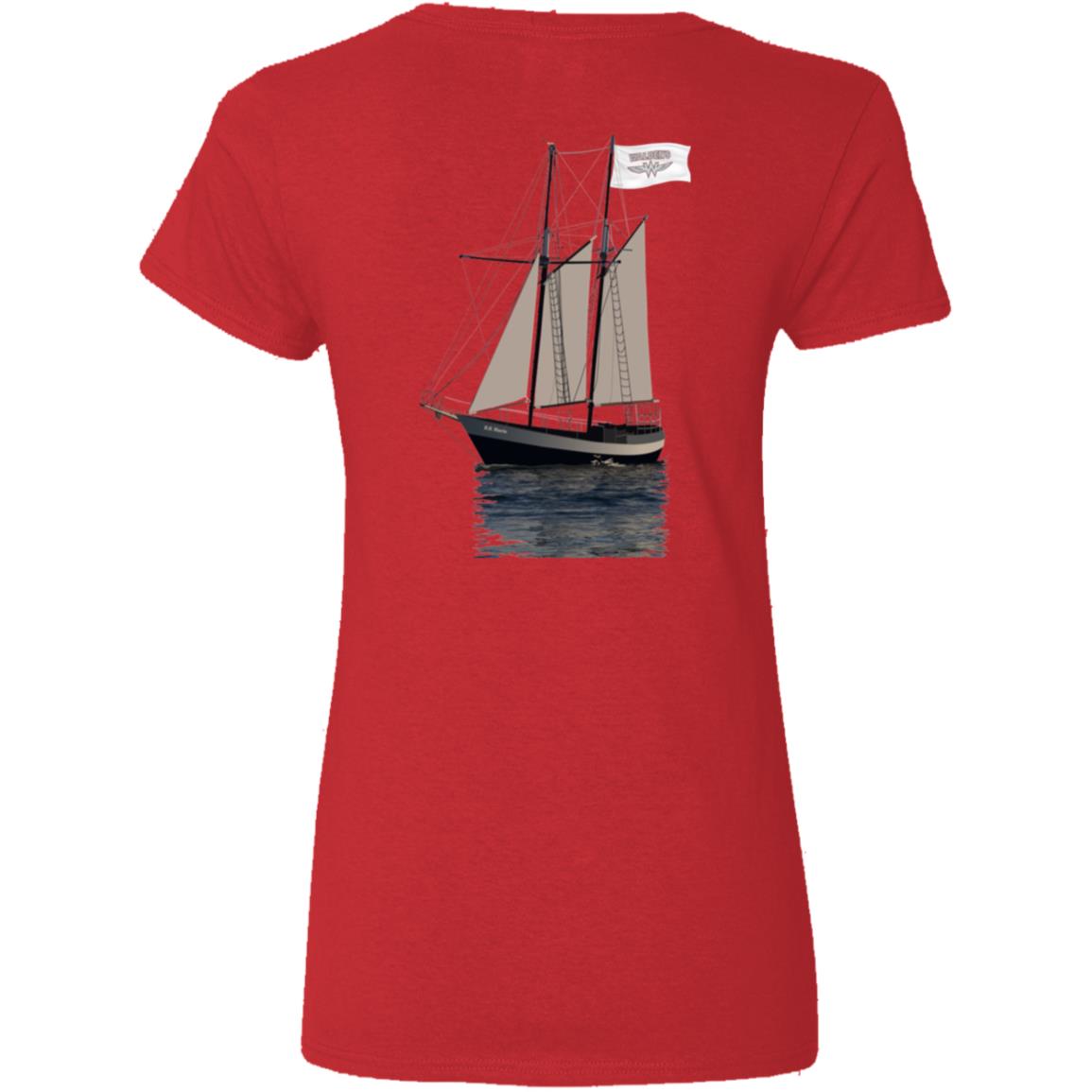 Ladies' Cotton/Poly V-Neck - S.S. Marie